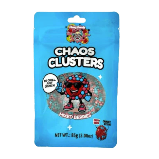 Chaos Candy Gummy Cluster - Mixed Berries (Blue) 48 x 85g
