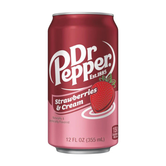 Dr Pepper - Strawberries & Cream - USA - 355ml - VE = 12 Stk