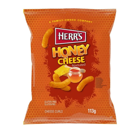 Herr's Honey cheese Curls - New Flavour EU 12 x  113G