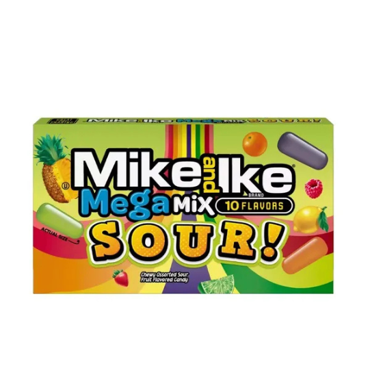 Mike & Ike - Mega Mix Sour - Theater Box - 141g VE = 12 Stk