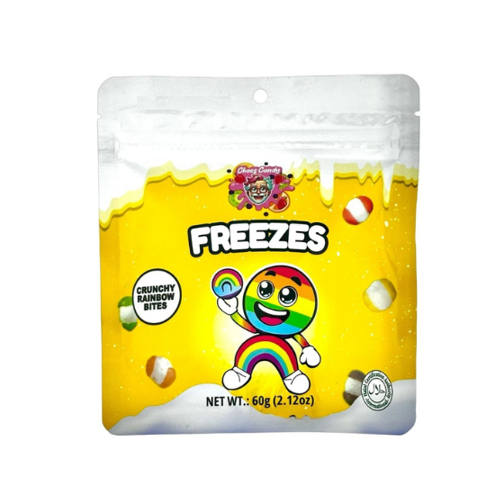 Chaos Candy - FREEZES Crunchy Rainbow Bites - Yellow 24 x 60g
