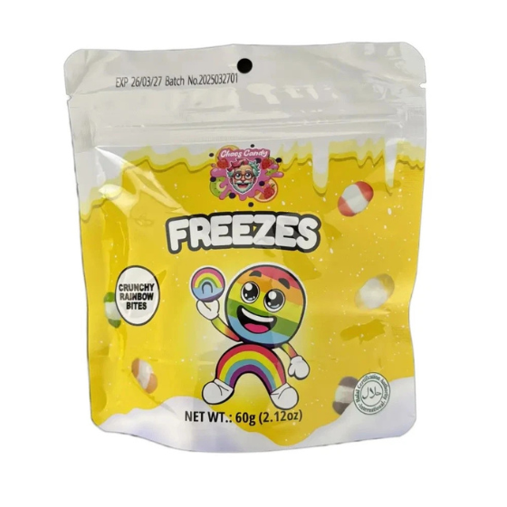Chaos Candy - FREEZES Crunchy Rainbow Bites - Yellow 24 x 60g