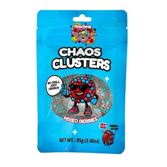 Chaos Candy Gummy Cluster - Mixed Berries (Blue) 48 x 85g