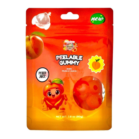Chaos Candy - Peelable Gummy Peach 24 x 80g