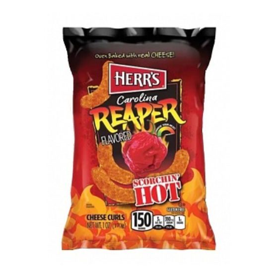 Herr's Baked Cheese Curls Carolina Reaper (12 x 170g)