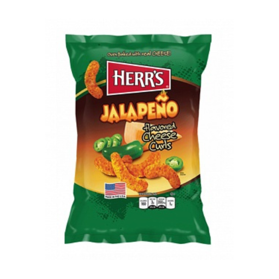 Herr's Baked Cheese Curls Jalapeño (12 x 170g)